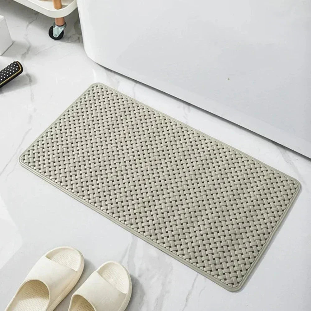 Secure Anti-Slip Shower Mat with Suction Cups for Bathtub Safety and Easy Cleaning