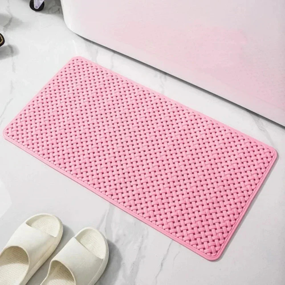 Secure Anti-Slip Shower Mat with Suction Cups for Bathtub Safety and Easy Cleaning