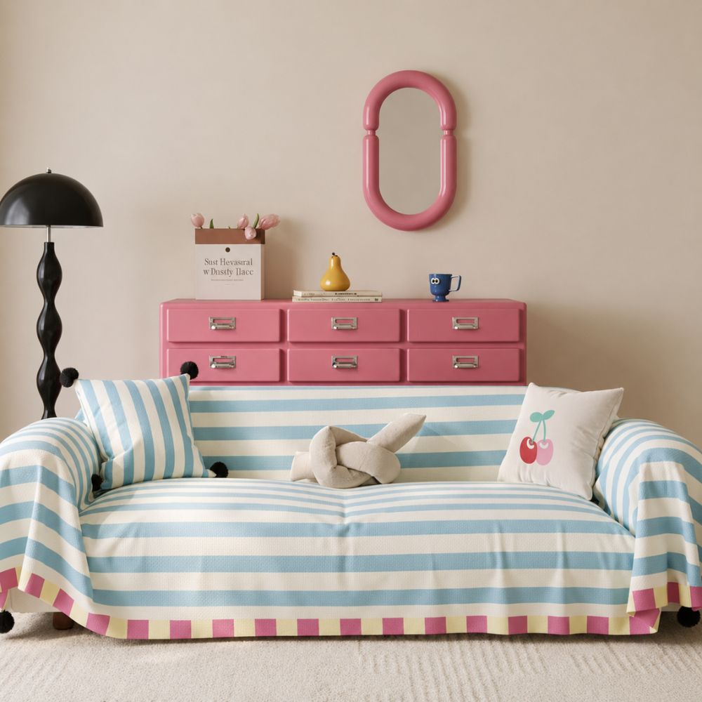 Atelier Pastel Striped Couch Cover