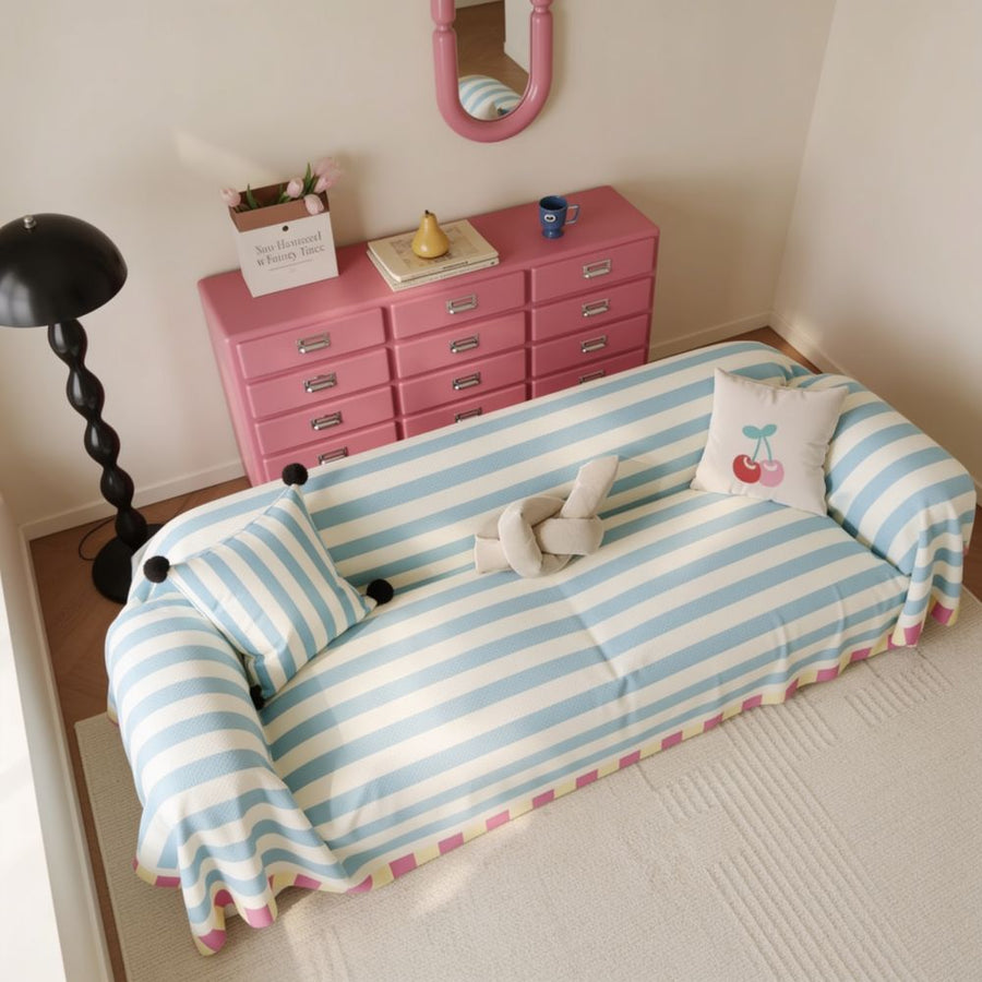 Atelier Pastel Striped Couch Cover