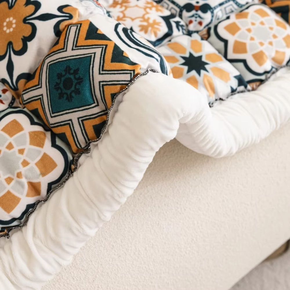 Bohemian Printed Quilted Couch Cover