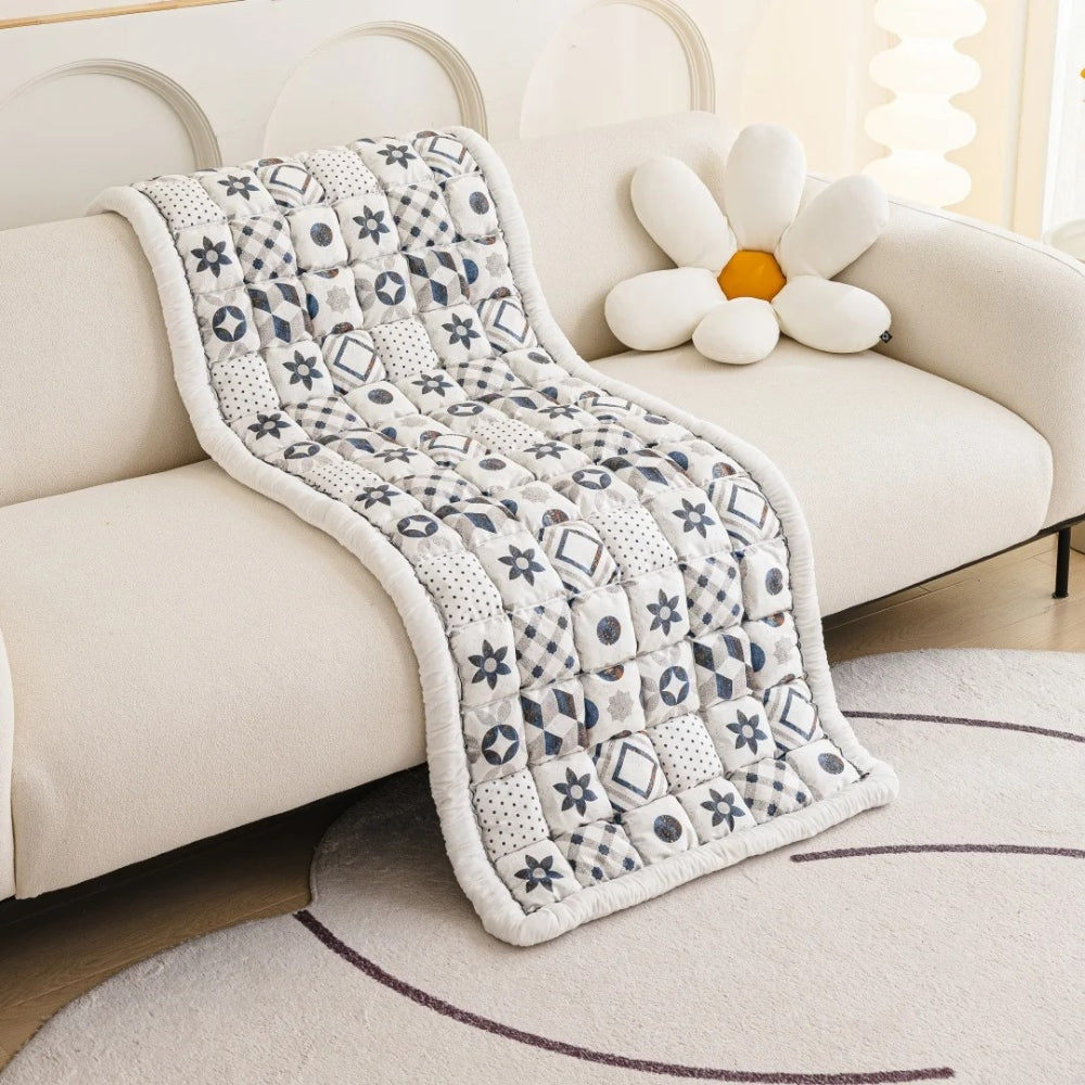 Bohemian Printed Quilted Couch Cover