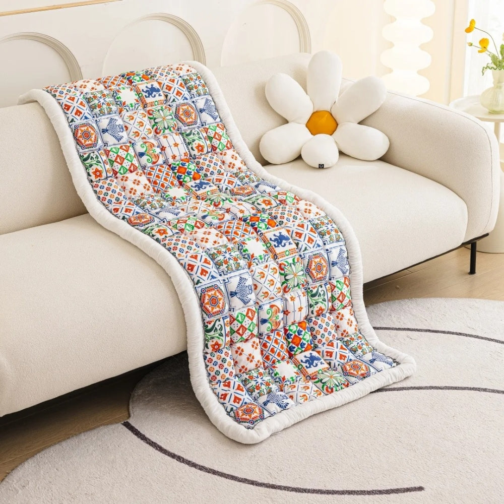 Bohemian Printed Quilted Couch Cover