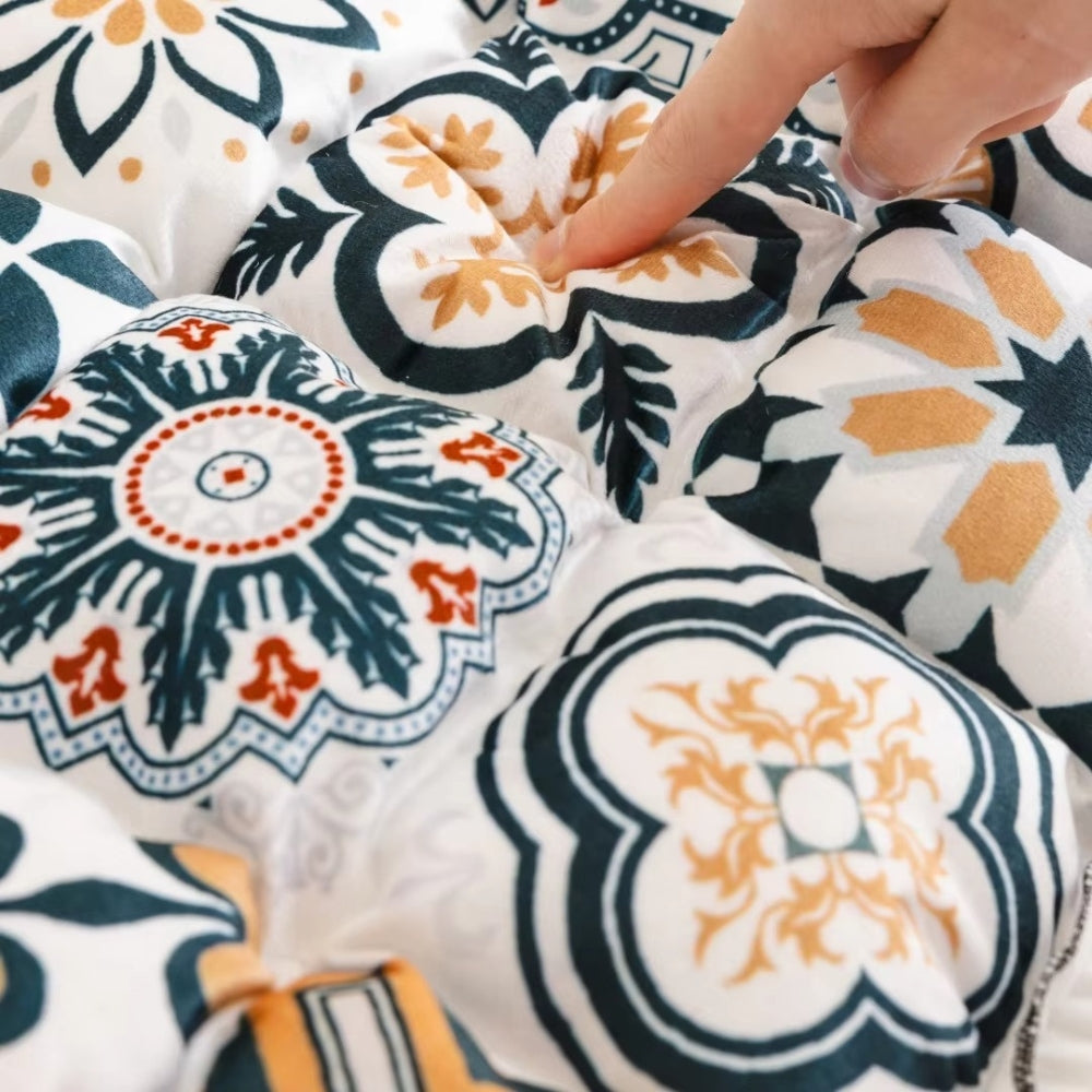 Bohemian Printed Quilted Couch Cover