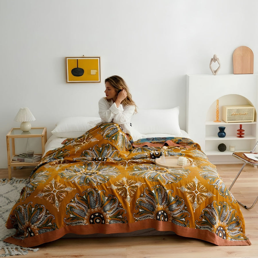 Boho Bloom Reversible Soft Quilt