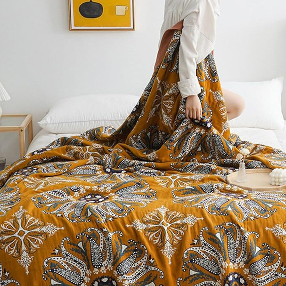 Boho Bloom Reversible Soft Quilt