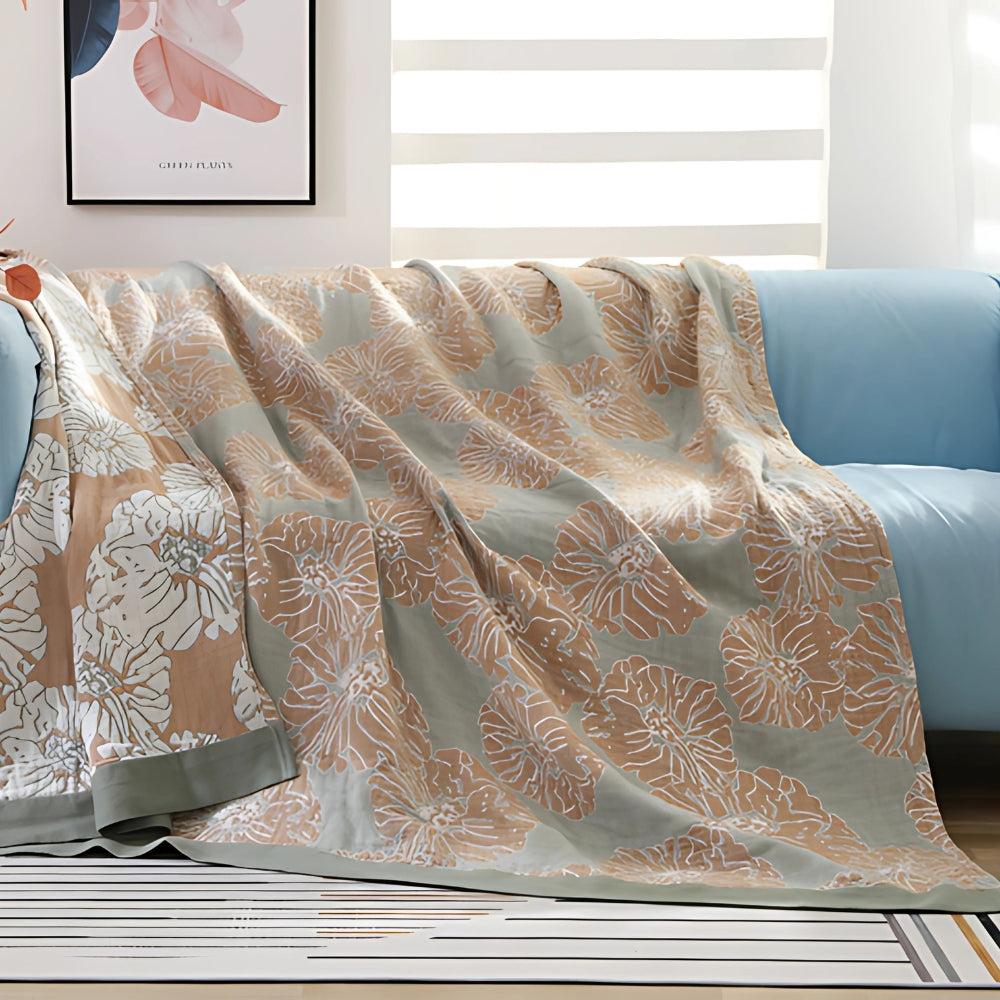 Botanical Bliss Cotton Gauze Blanket