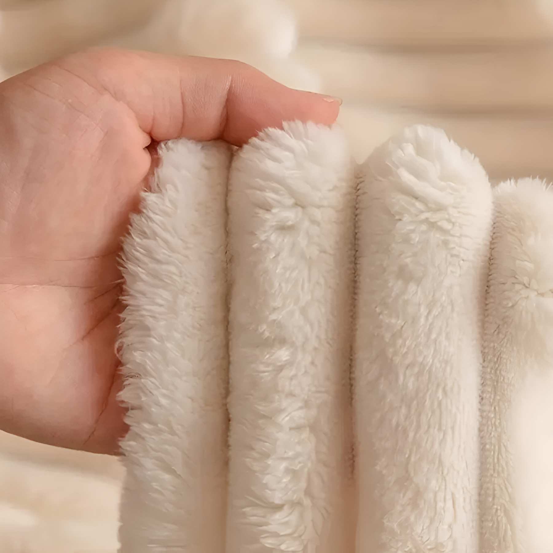 Plush Striped Warm Couch Cover