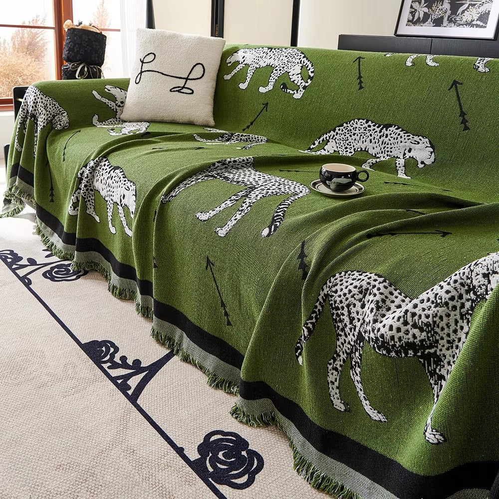 Chantesse Panda Leopard Print Couch Cover
