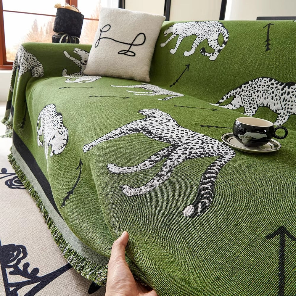 Chantesse Panda Leopard Print Couch Cover