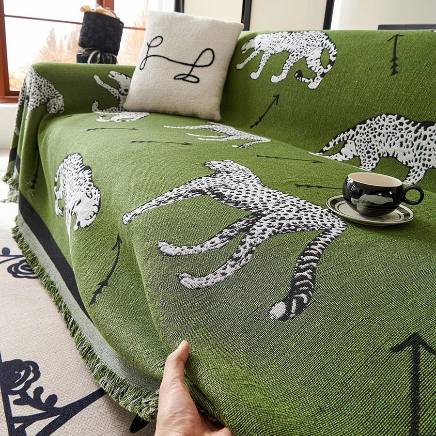 Chantesse Panda Leopard Print Couch Cover