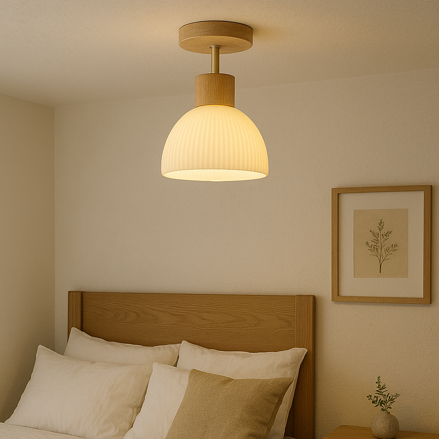Scandinavian Wood Ceiling Light