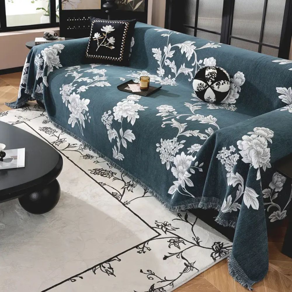 Classic Fleur Jacquard Couch Cover