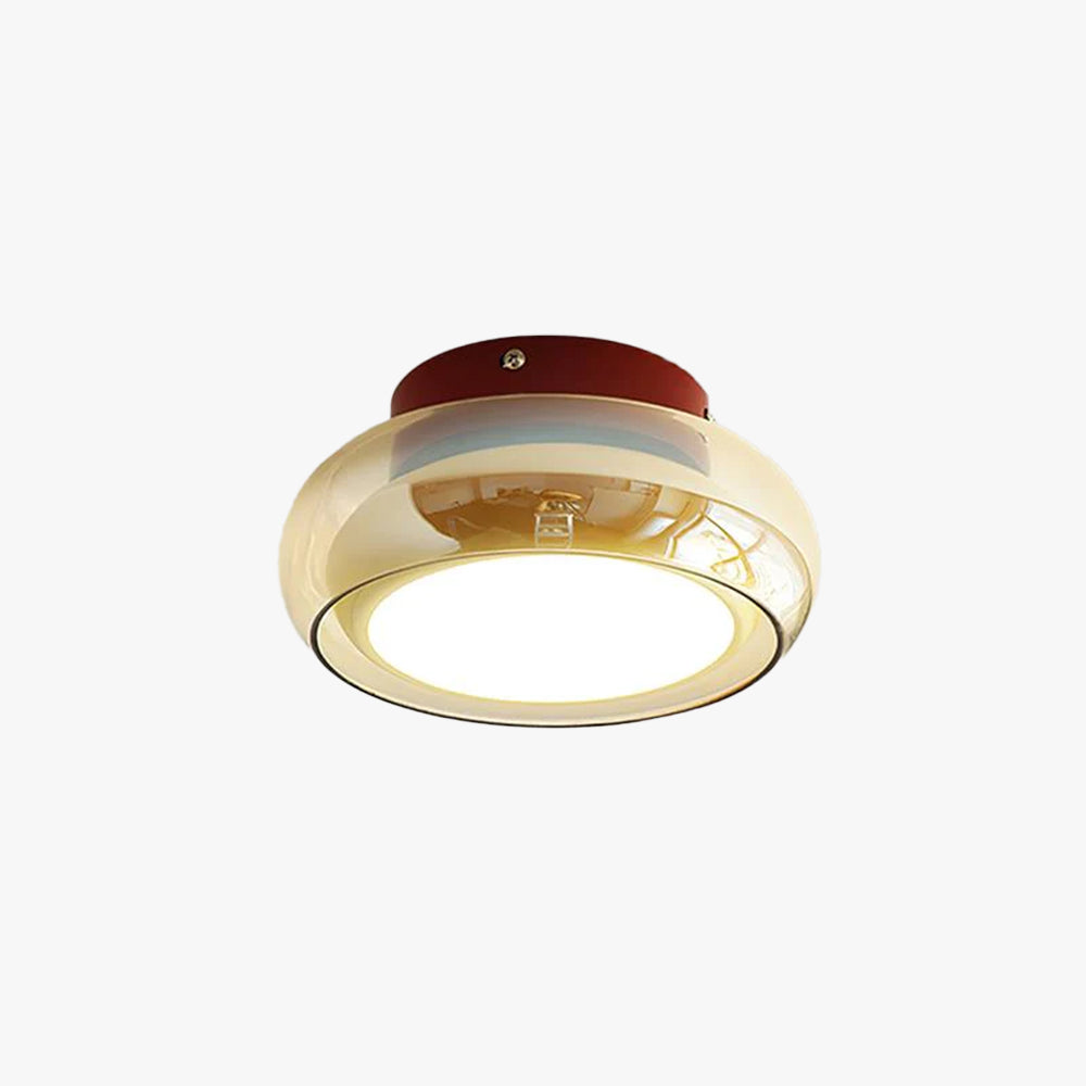 Retro Glass Flush Mount Ceiling Light Vintage Indoor Lamp