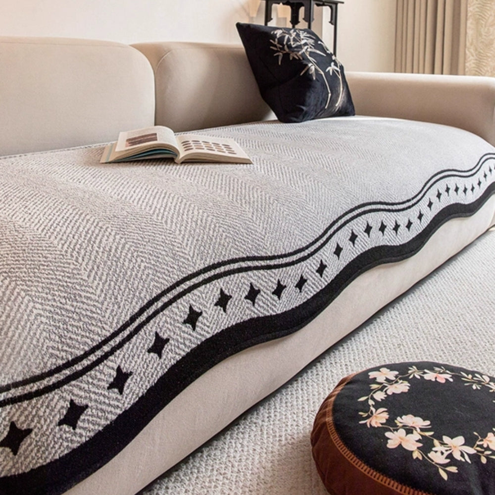 Modern Wave Anti-Slip Couch Cover