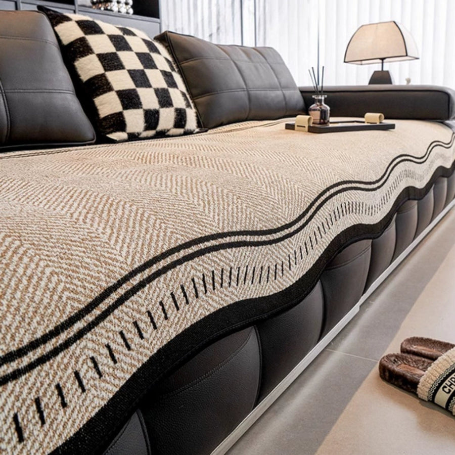 Modern Wave Anti-Slip Couch Cover