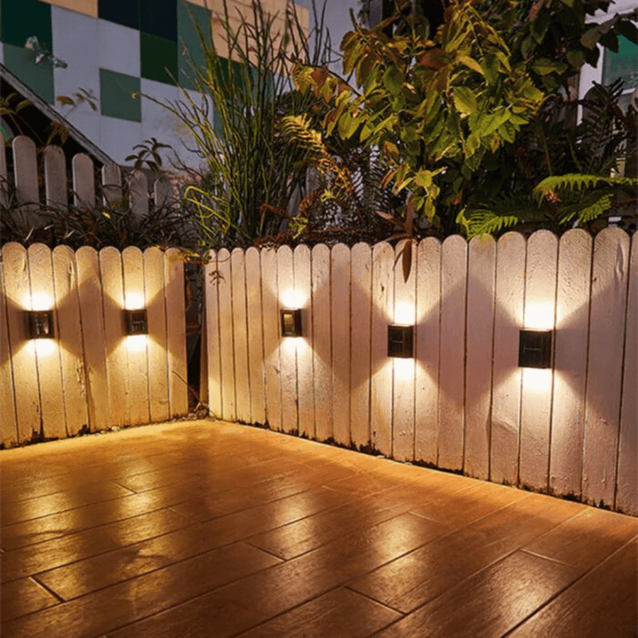 Solar Powered LED Outdoor Wall Lamps with Up and Down Light