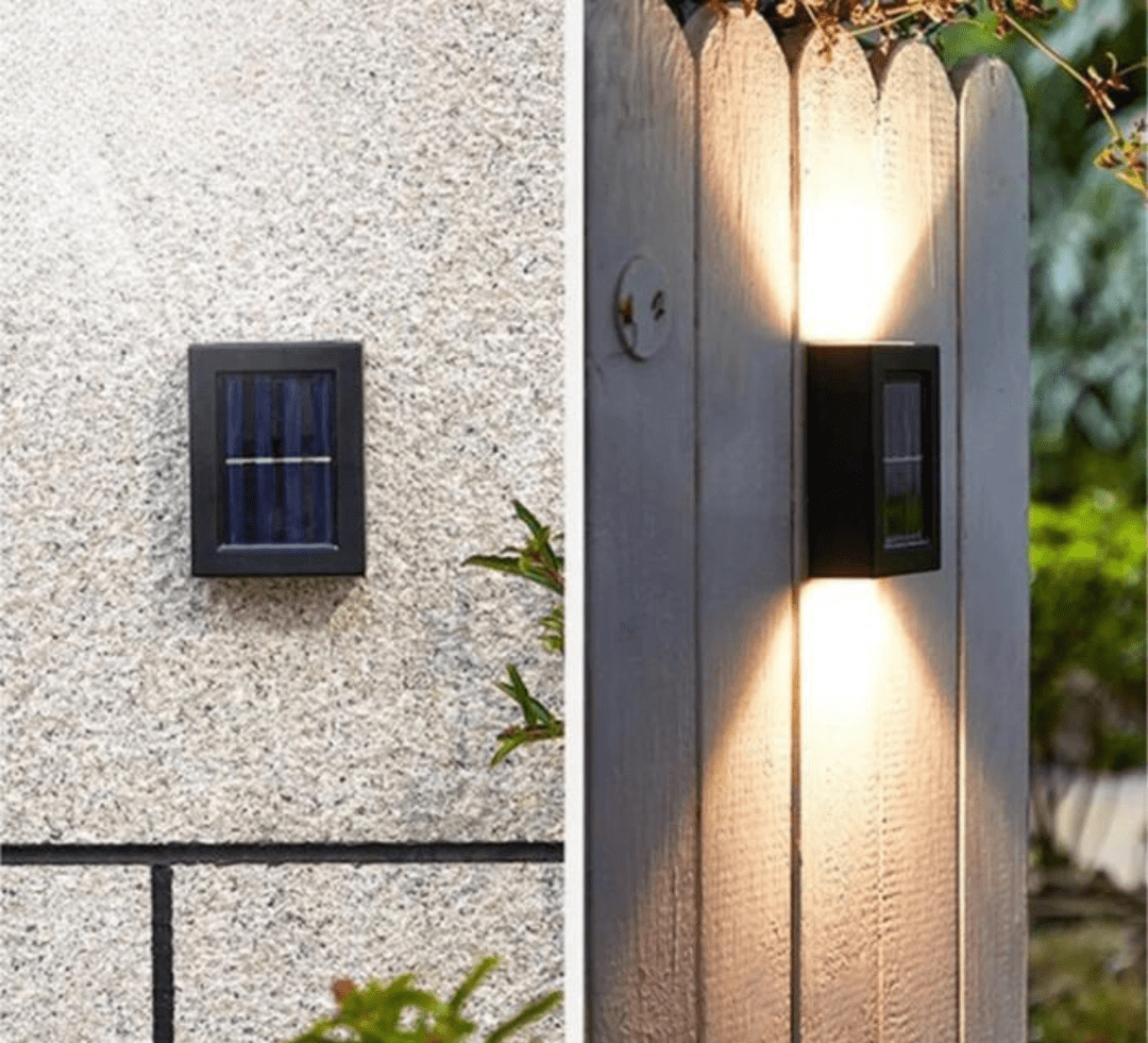 Solar Powered LED Outdoor Wall Lamps with Up and Down Light