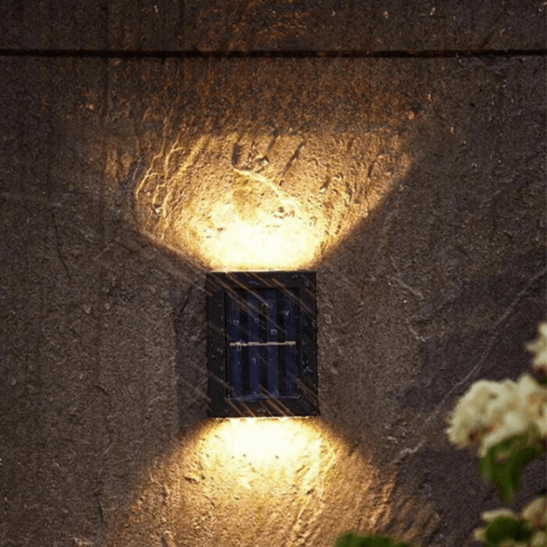 Solar Powered LED Outdoor Wall Lamps with Up and Down Light