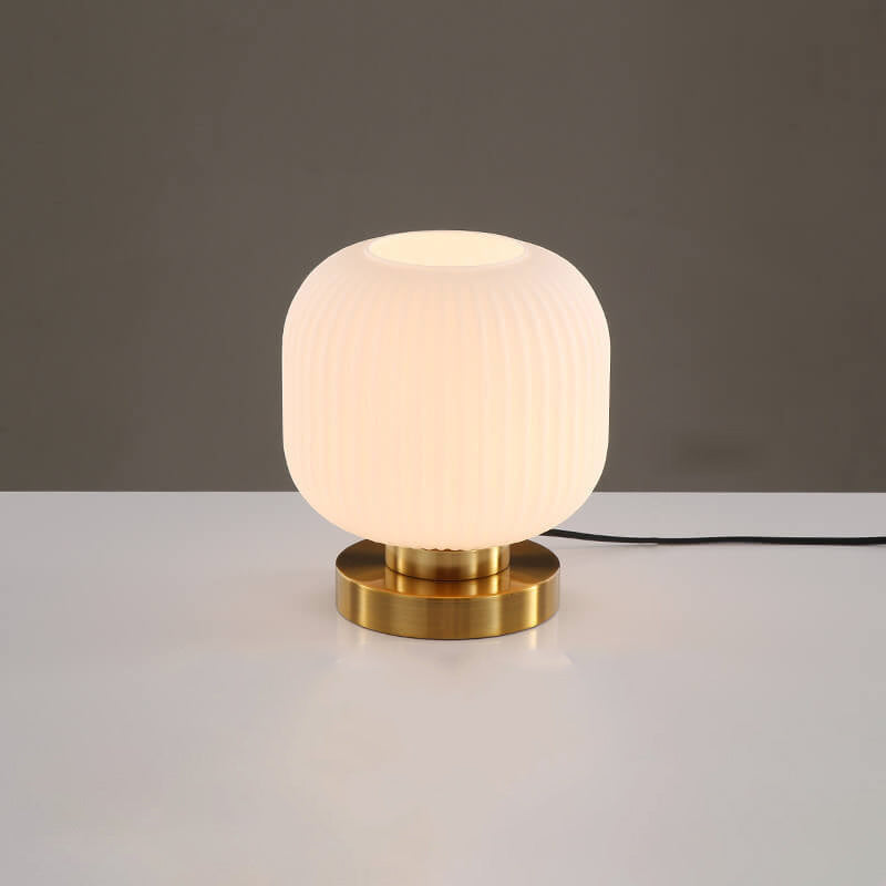 Ribbed Glass Ambient Table Lamp