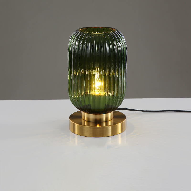 Ribbed Glass Ambient Table Lamp