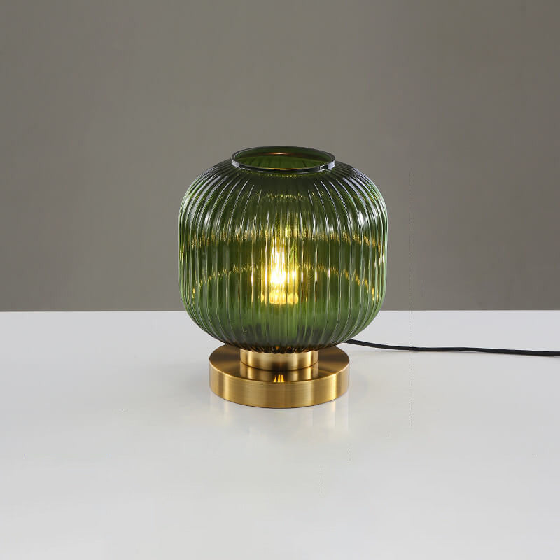 Ribbed Glass Ambient Table Lamp