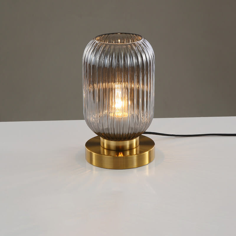 Ribbed Glass Ambient Table Lamp