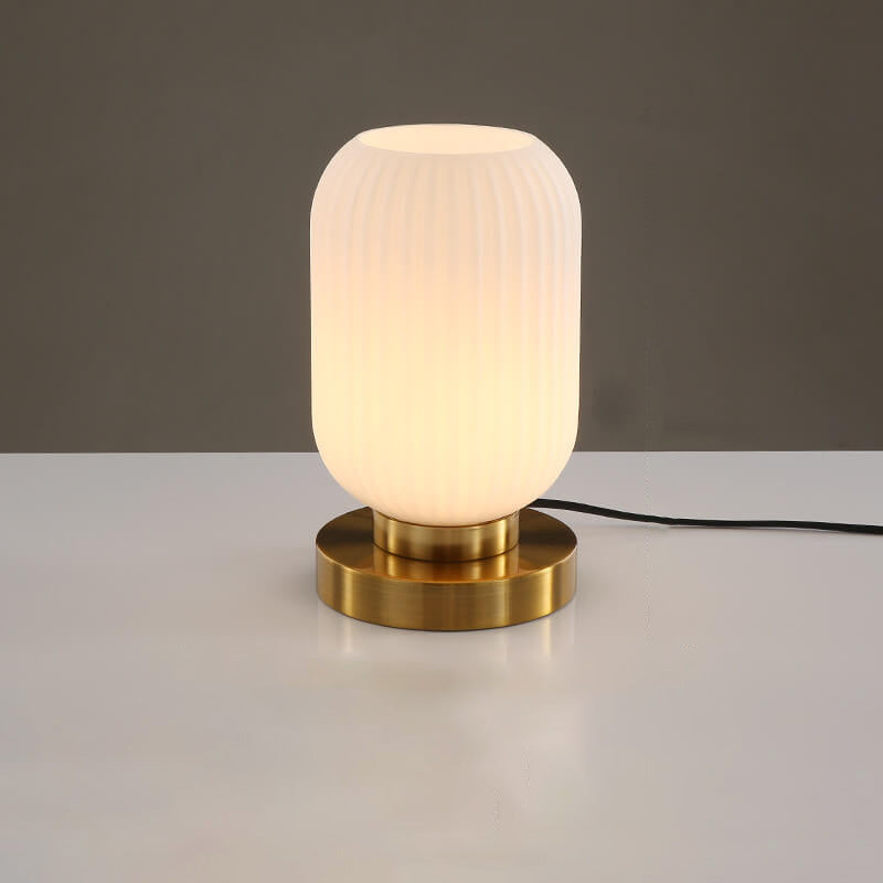 Ribbed Glass Ambient Table Lamp