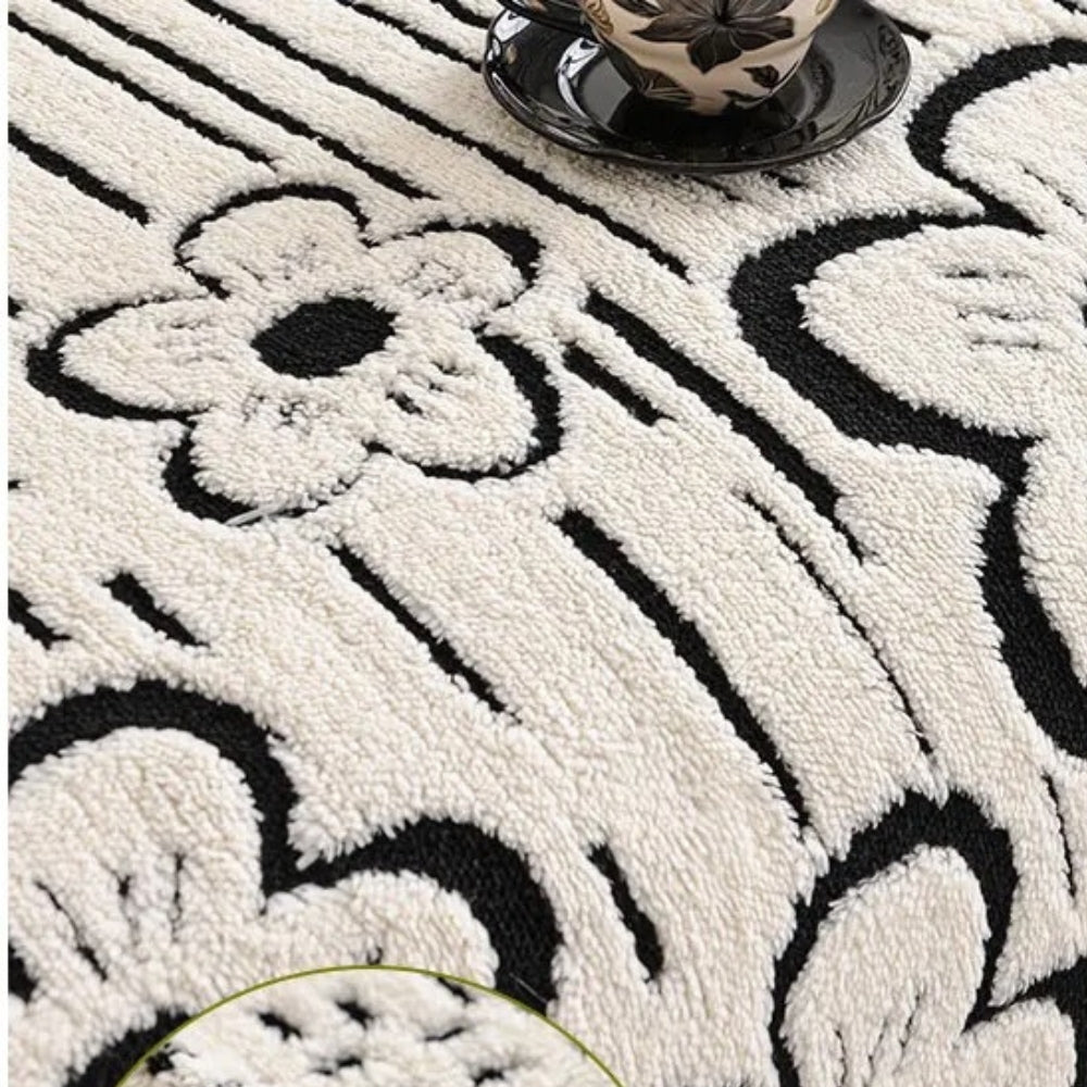 Embroidered Flower Soft Couch Cover