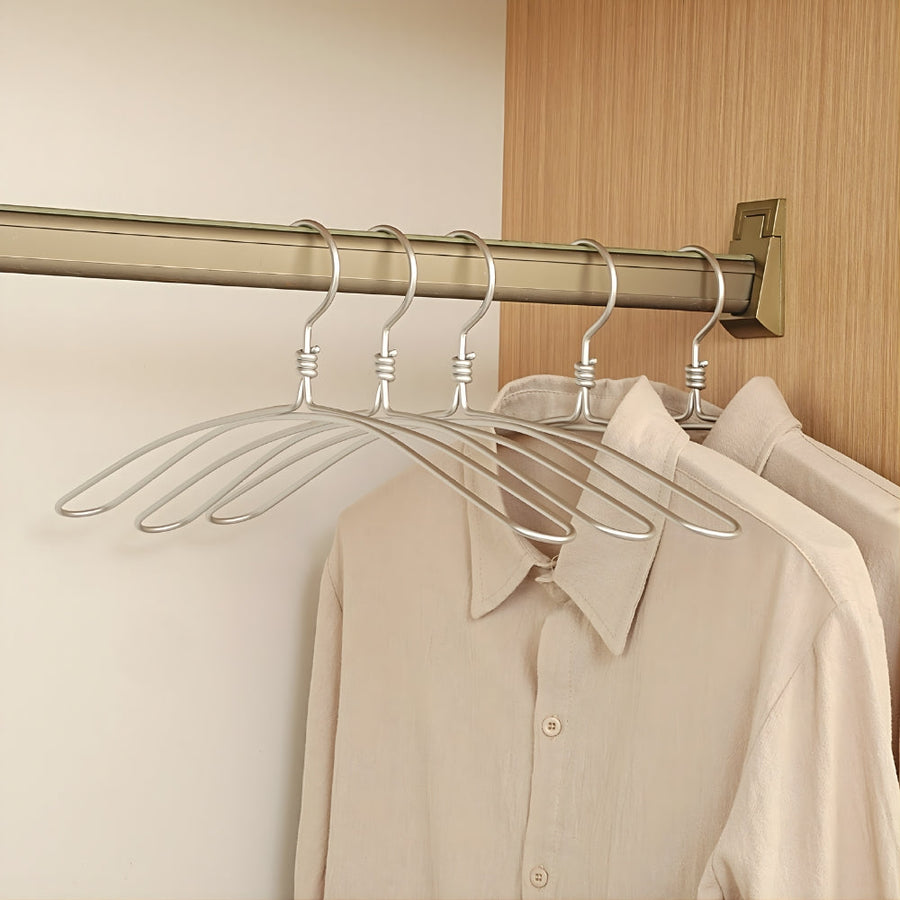 Extra Wide Sleek Aluminium Clothes Hanger | 6pcs Set