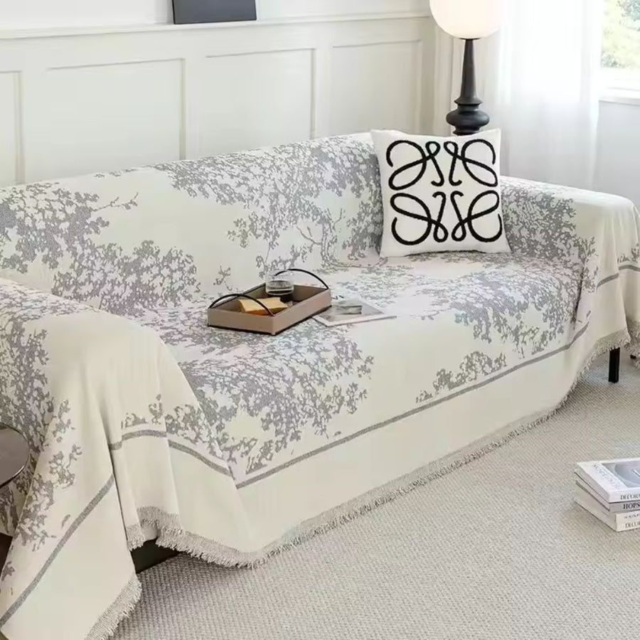 Chenille Flowerfield Couch Cover
