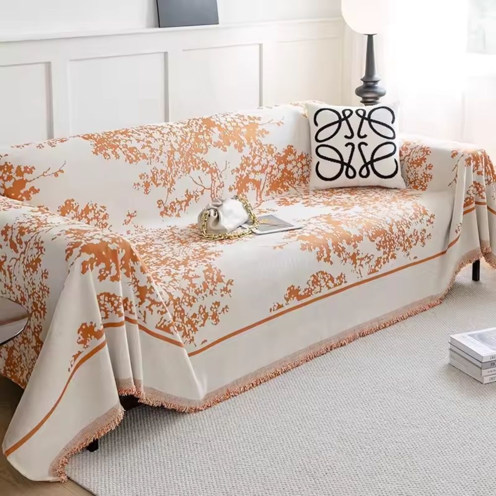 Chenille Flowerfield Couch Cover