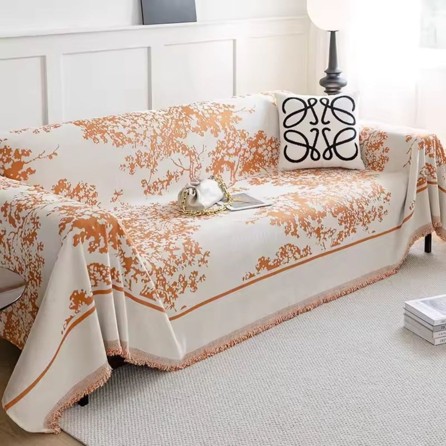 Chenille Flowerfield Couch Cover