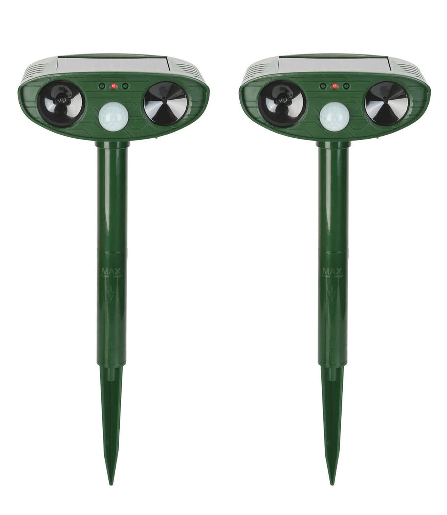 Outdoor Solar Ultrasonic Repeller for Animals with Sensor Light
