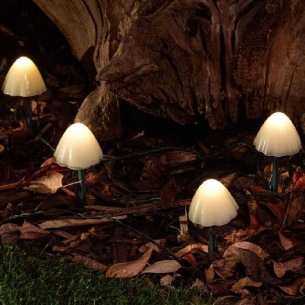 Mushroom Shaped Solar LED Path Lights for Outdoor Use