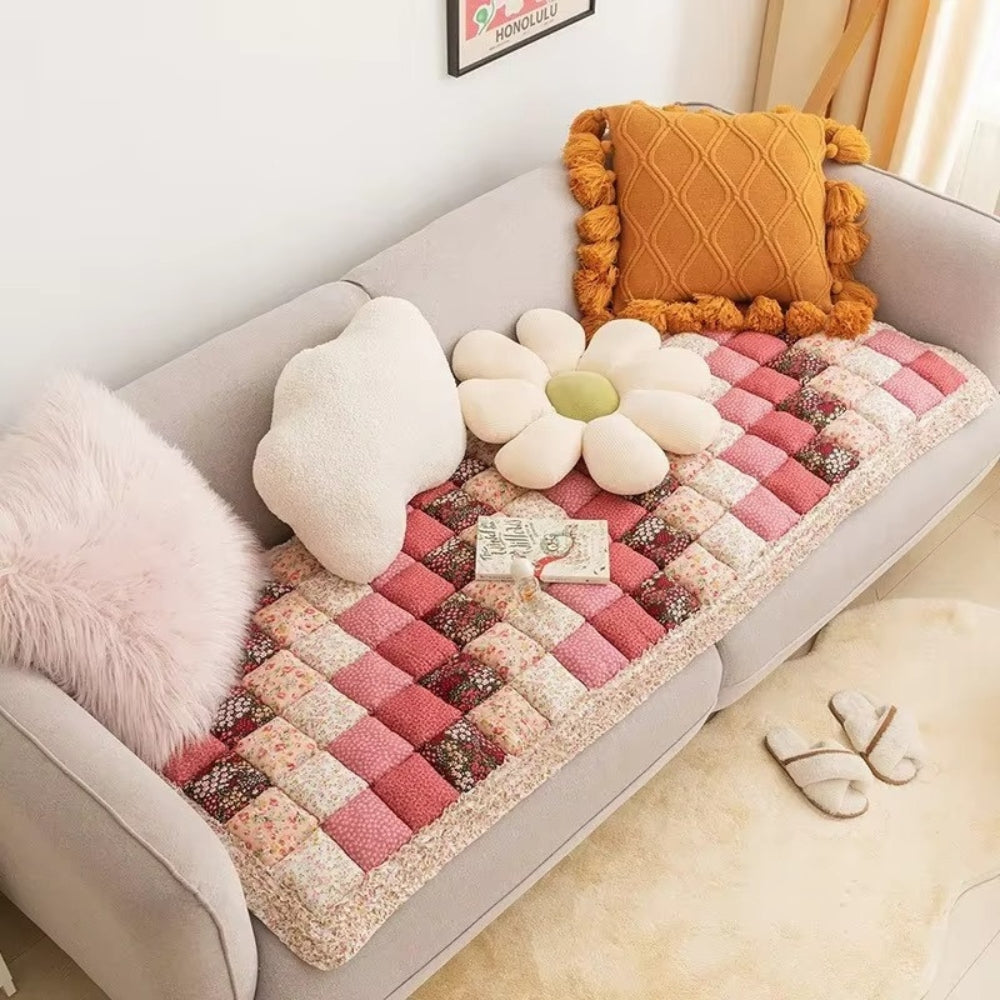 Colourful Retro Pastoral Style Couch Cover