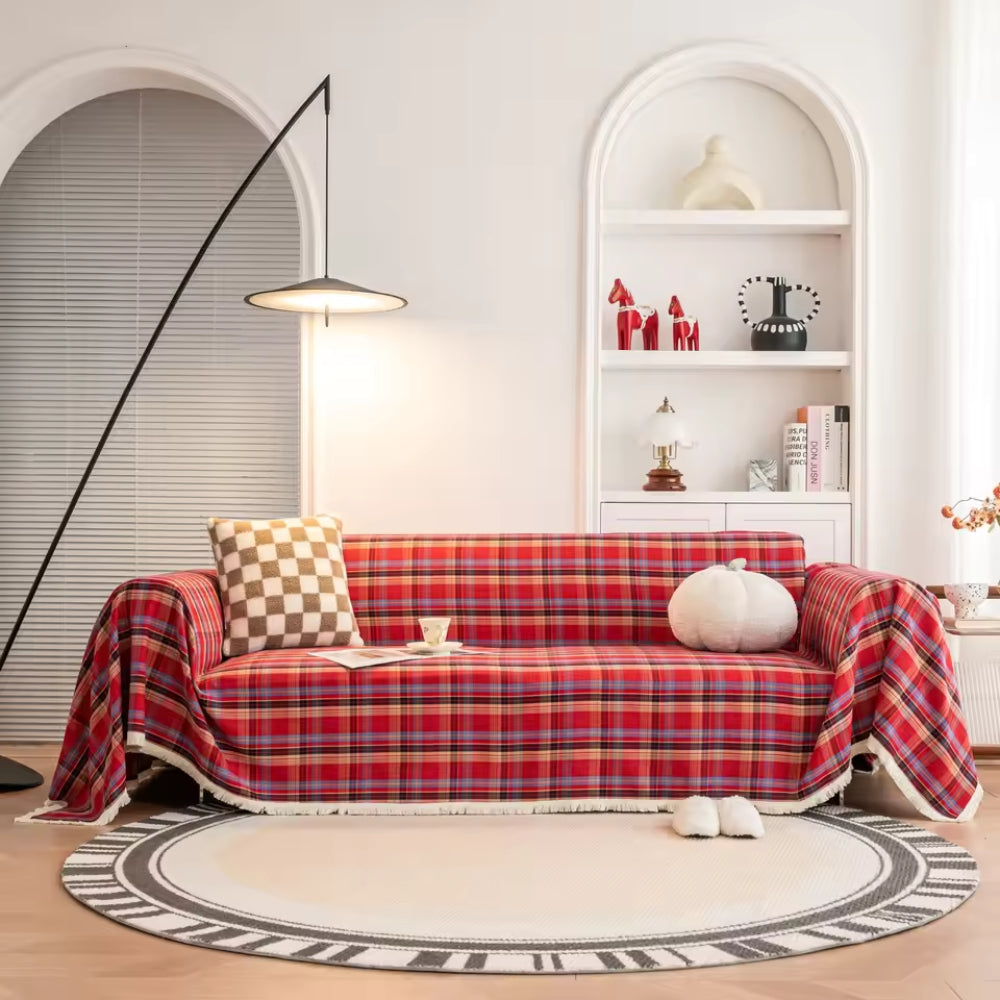 Hearthline Cottage Plaid Couch Cover