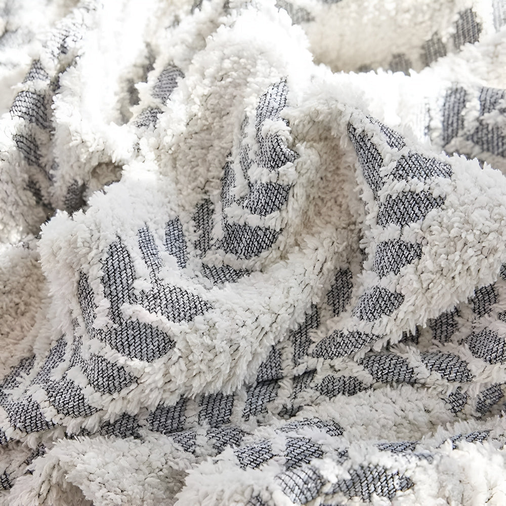 Leaf Fringed Lace Couch Cover