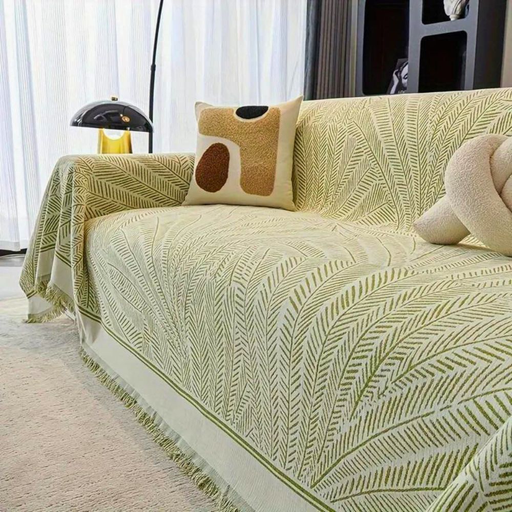 Leaf Pattern Luxury Couch Cover