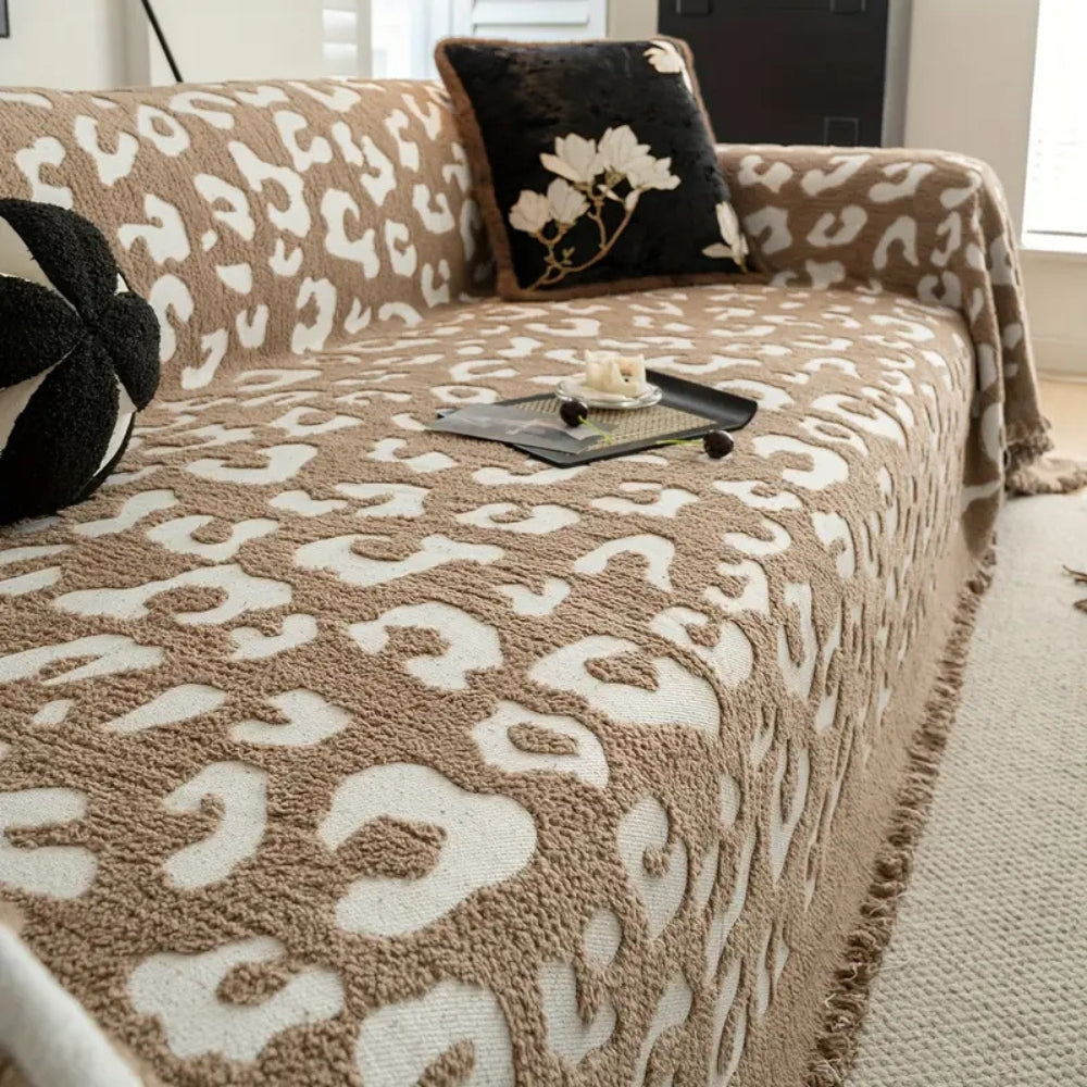Leopard Print Bohemian Couch Cover