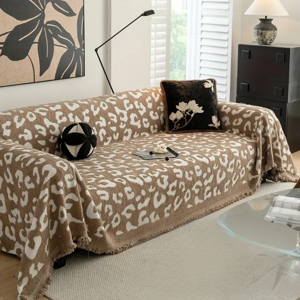 Leopard Print Bohemian Couch Cover
