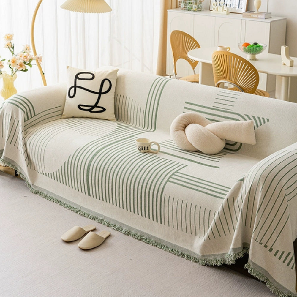 Luxurious Snowflake Chenille Couch Cover