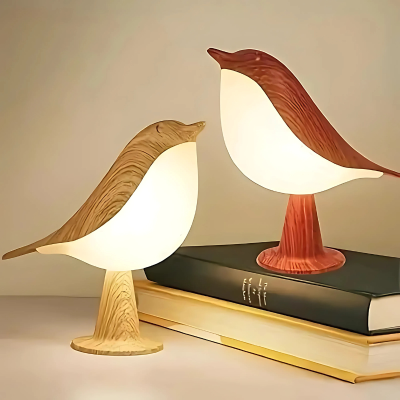 Wood Look Bird Night Light with Soft Glow and Aroma Function
