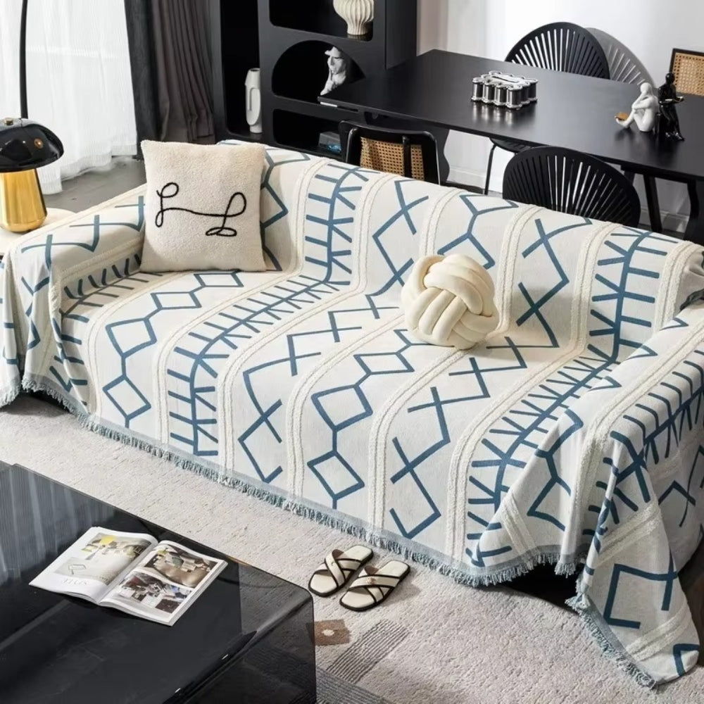 Maze Four-Season Chenille Couch Cover