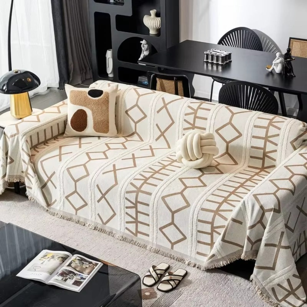 Maze Four-Season Chenille Couch Cover