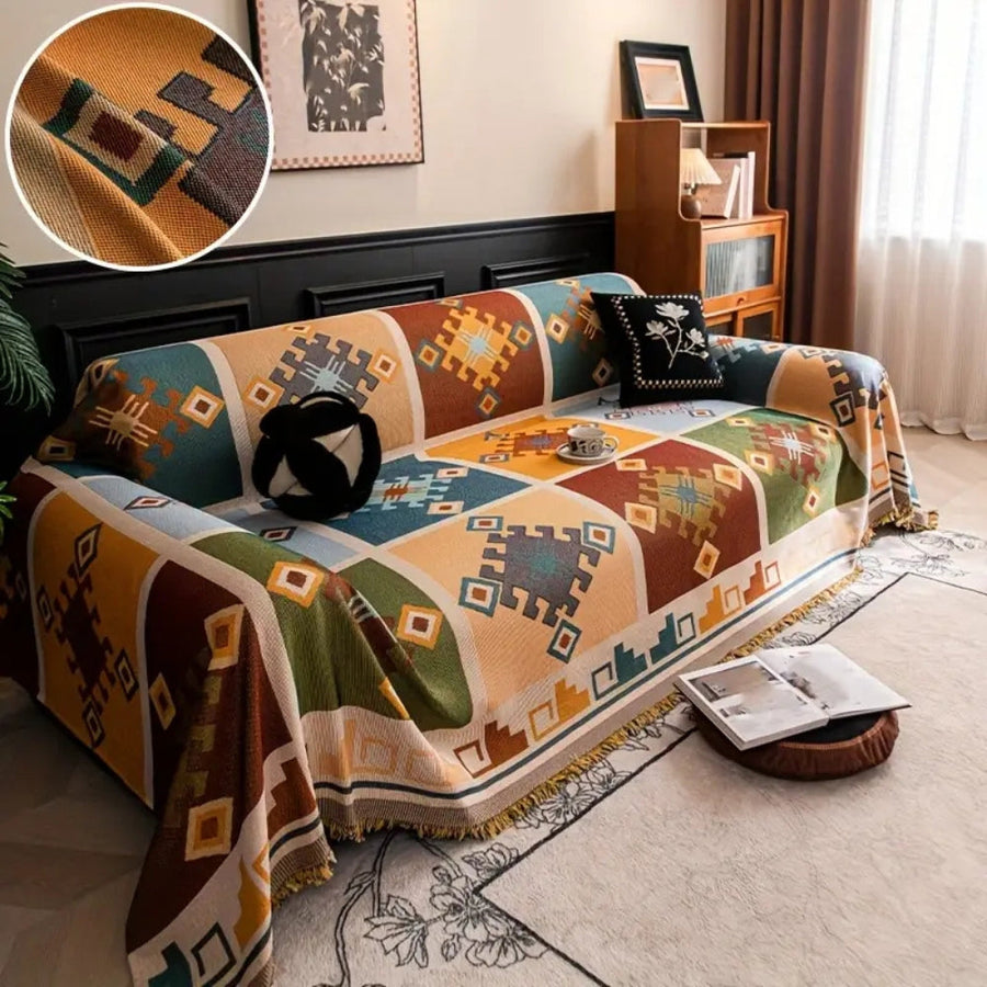 Modern Geometric Tribal Couch Cover