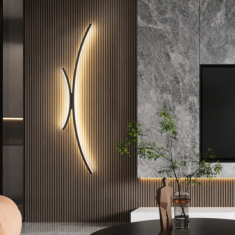 Modern LED Wall Light | Linear Wall Sconce for Bathroom, Living Room & Dining Spaces