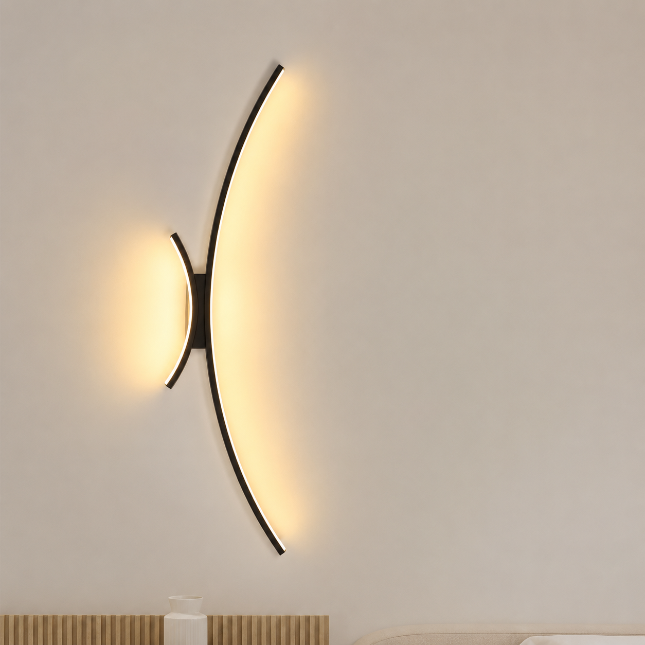 Modern LED Wall Light | Linear Wall Sconce for Bathroom, Living Room & Dining Spaces