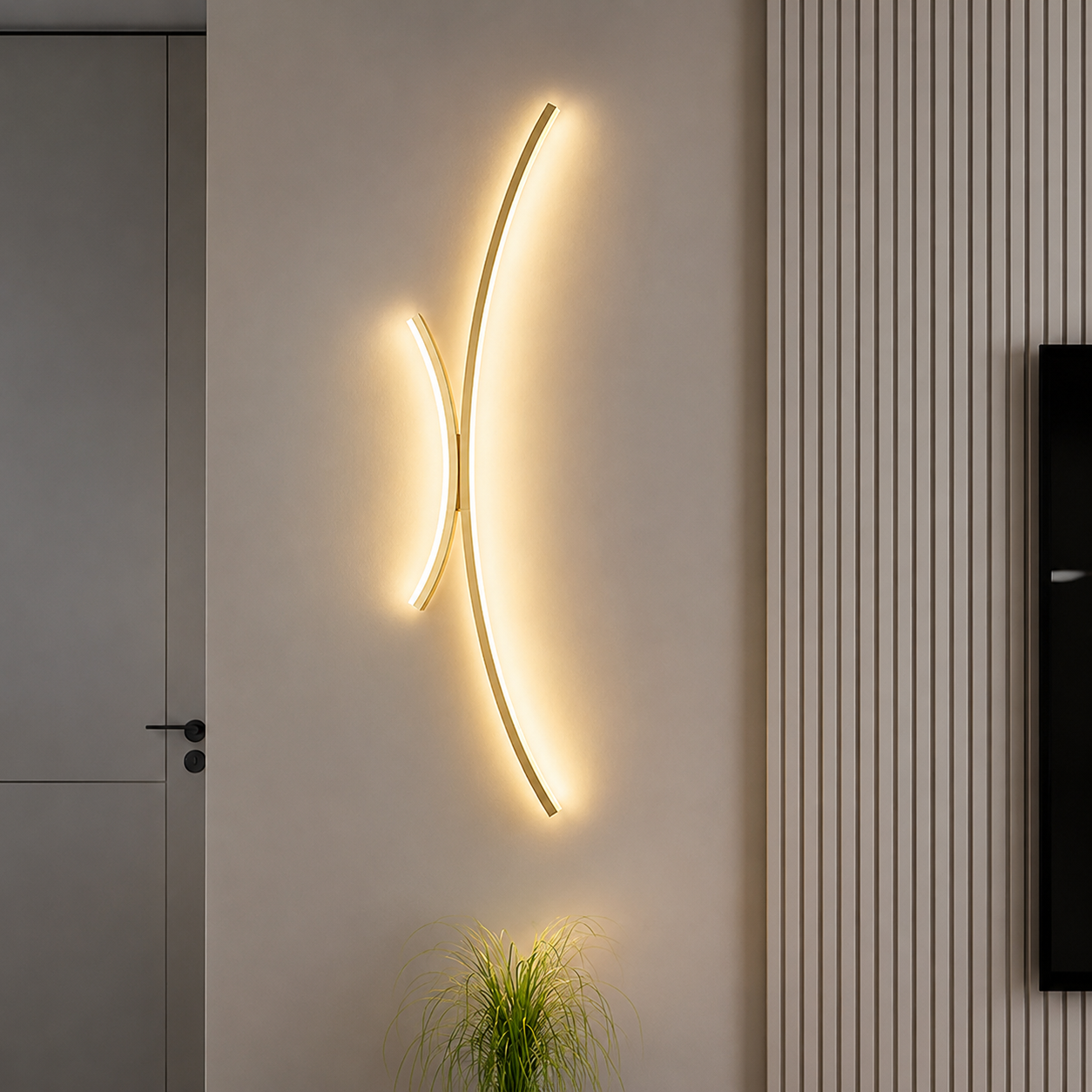 Modern LED Wall Light | Linear Wall Sconce for Bathroom, Living Room & Dining Spaces