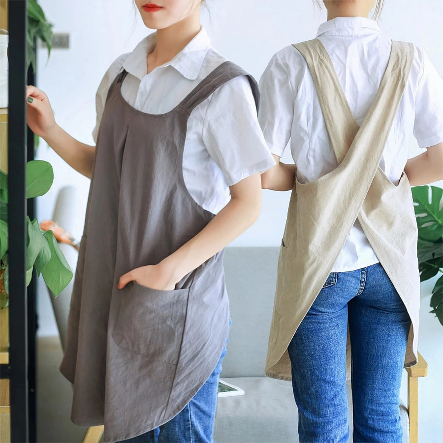 Cross‑Back Apron Dress Korean‑Inspired Minimalist Style